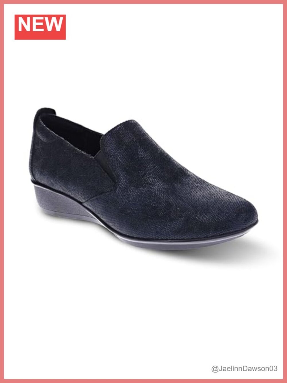 Women's Arch Support Loafers with Removable Insoles, Leather Wedge Heel Shoes